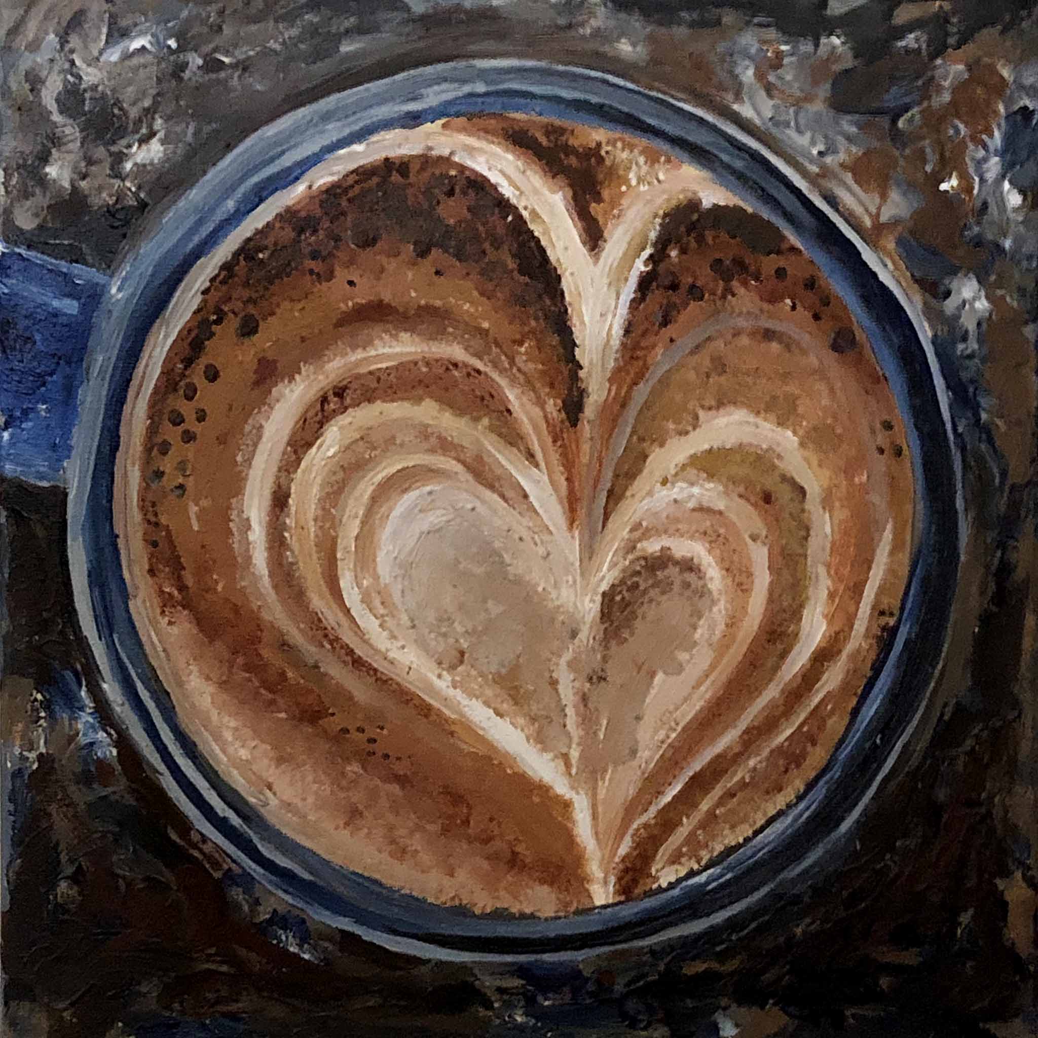 Coffee No. 1 • Acrylic and Coffee on Canvas • 12"x12"