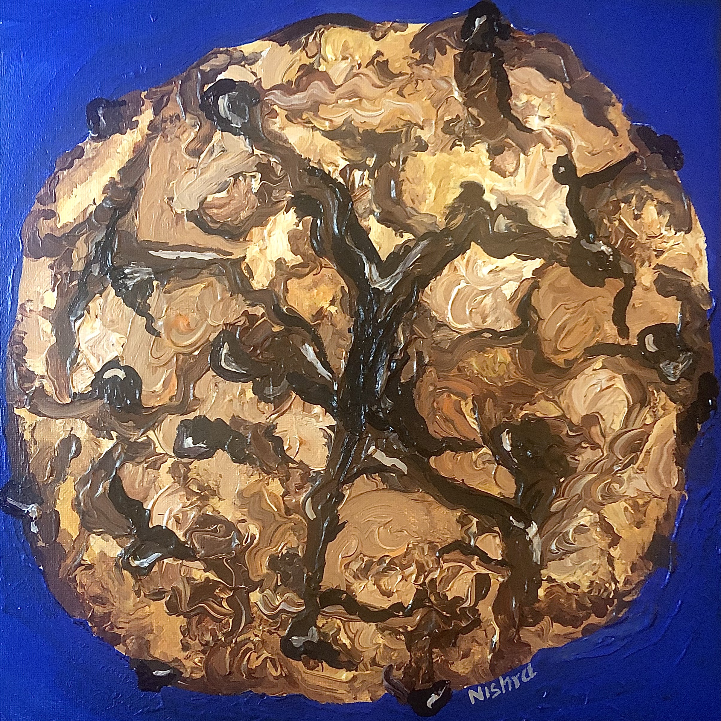 Levain Cookie • Acrylic on Canvas • 12"x12"